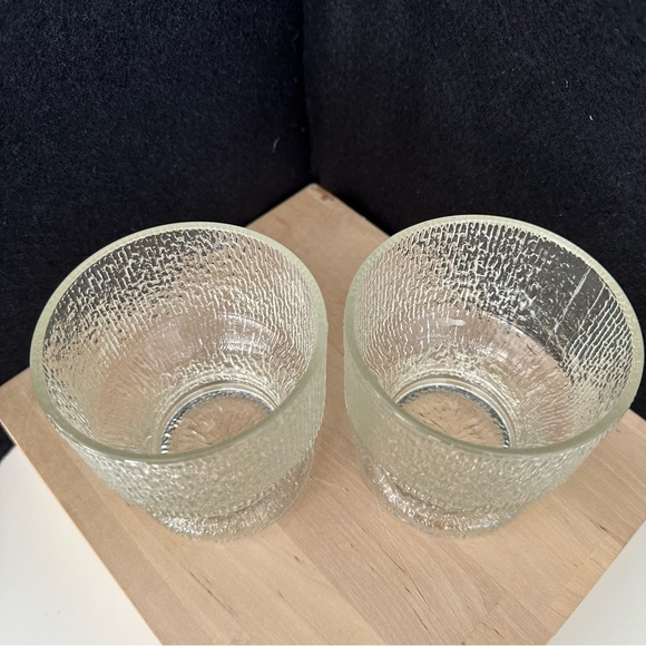 Two Indiana Glass Crystal Ice Old Fashioned Tumblers-Vintage - Picture 6 of 7